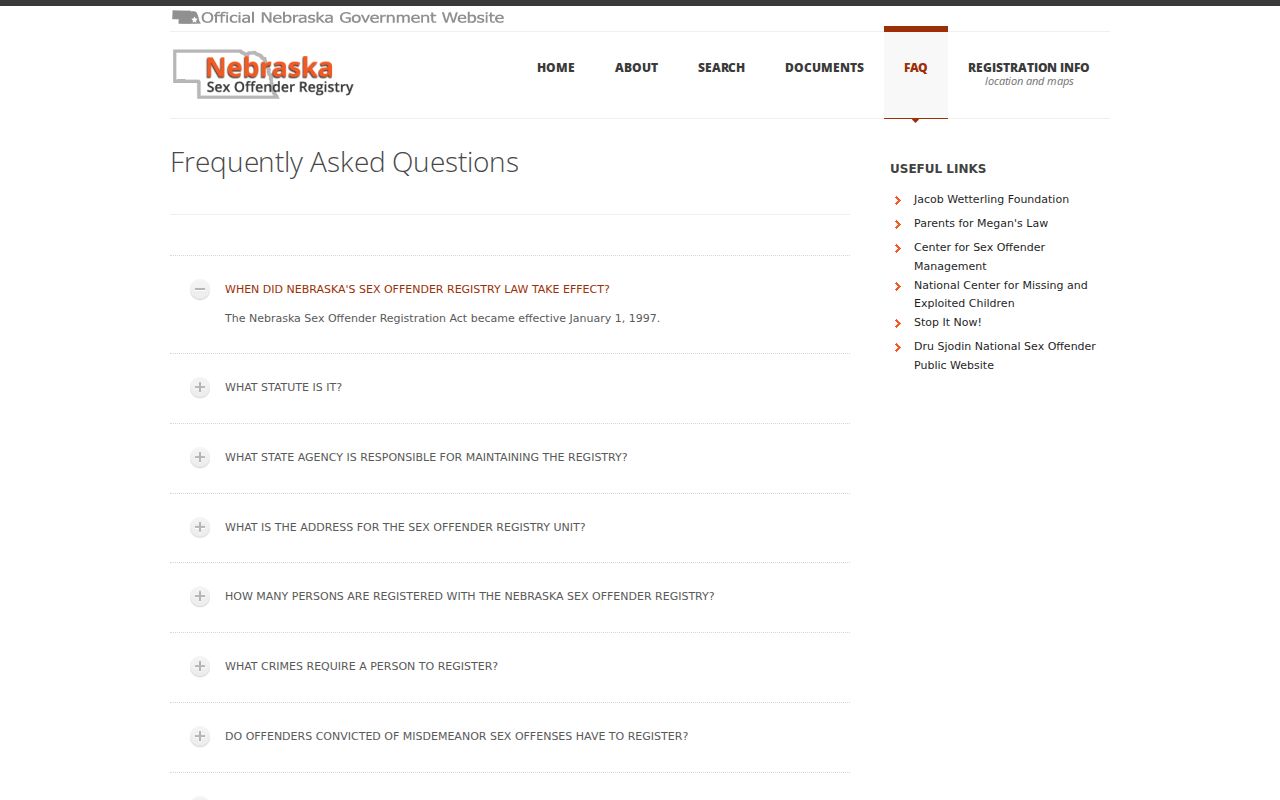 Antelope County sex offender registration and lookup FAQ